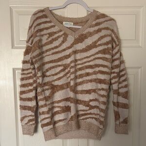 Grace & Lace Animal Print V-Neck Sweater